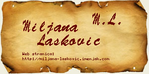 Miljana Lasković vizit kartica